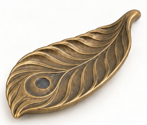 Peacock Feather Vanity Dish