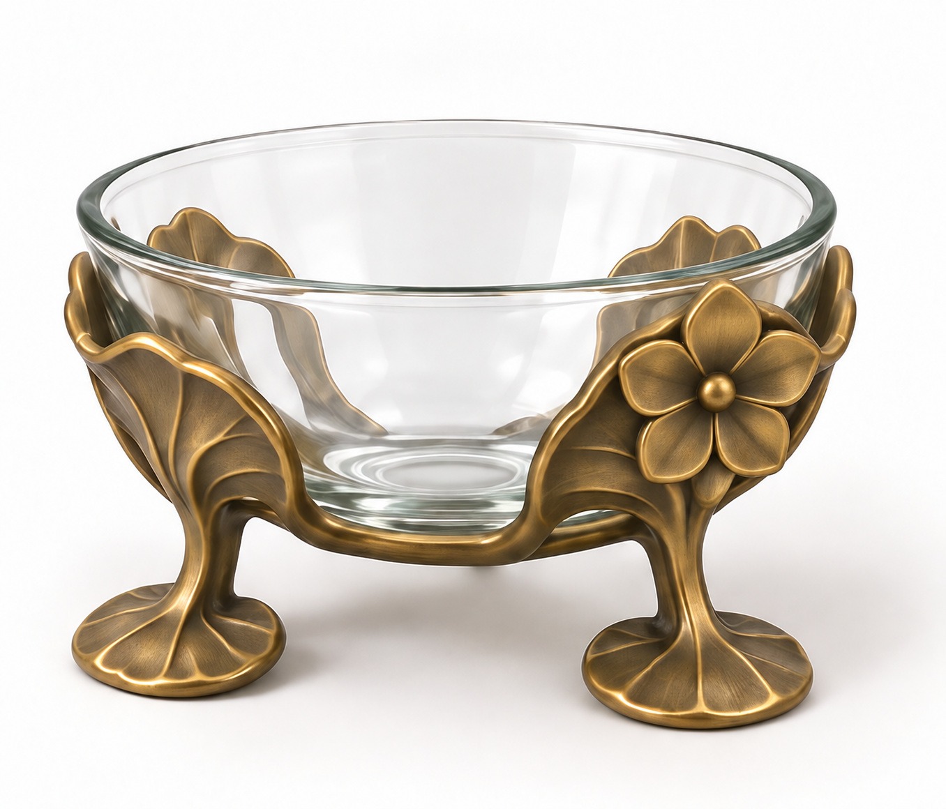 Water Lily Glass Bowl