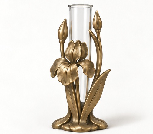 Iris Glass Bud Vase