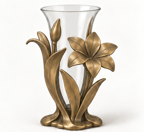 Lily Petal Glass Vase