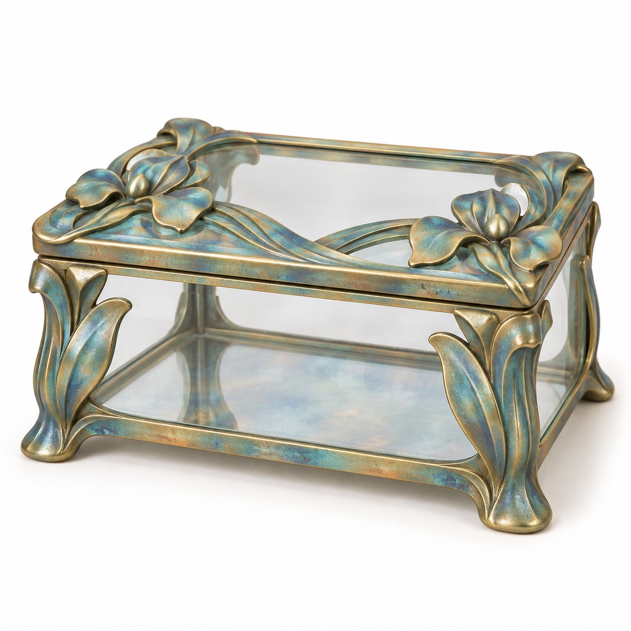 Iris Corner Glass Box
