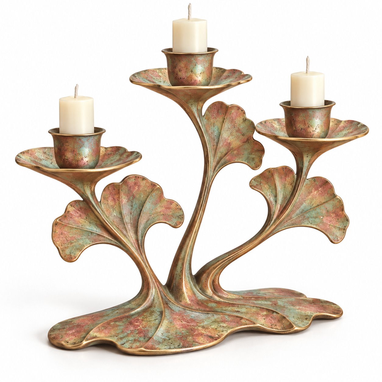 Ginkgo Triple Candelabra