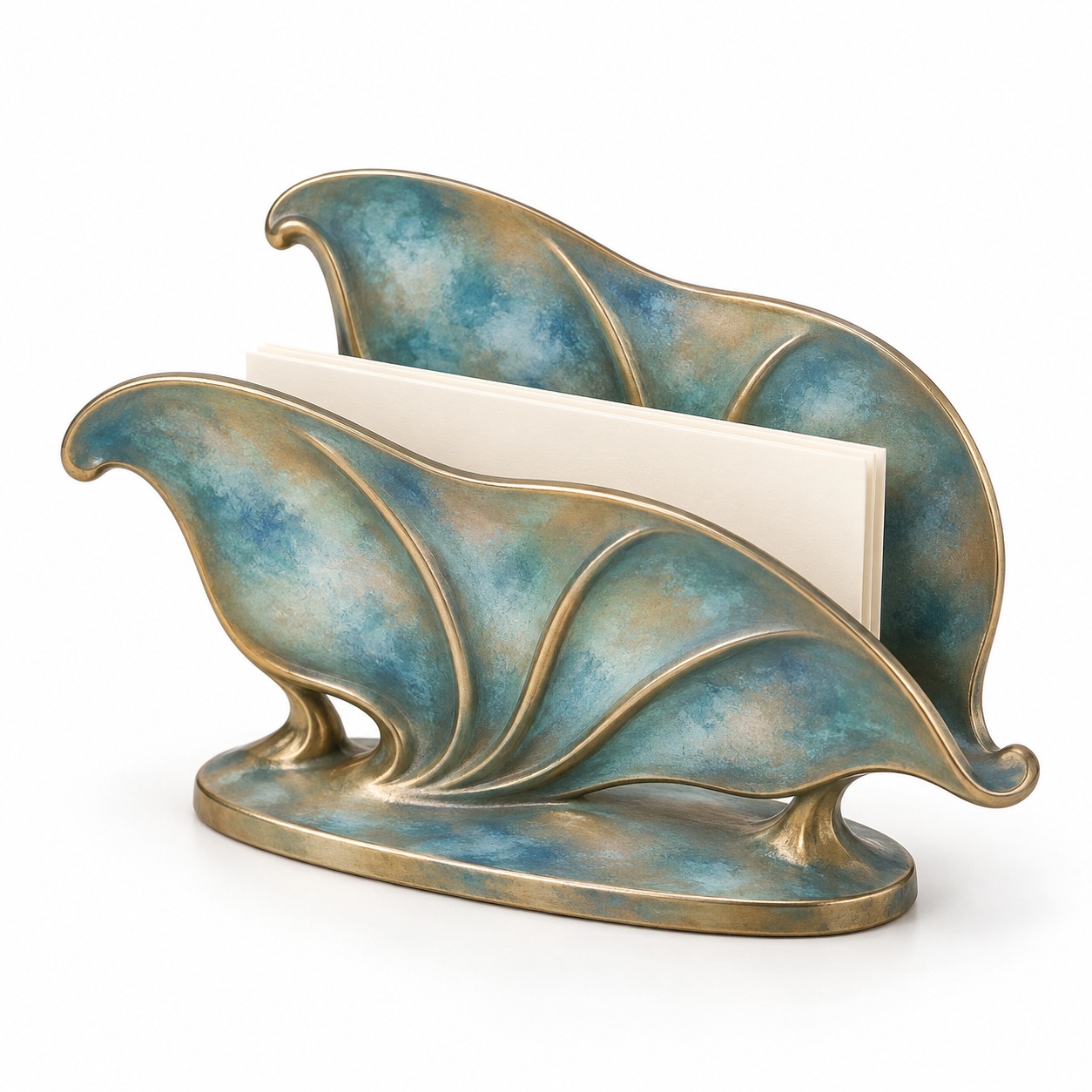 Twin Leaf Card Holder