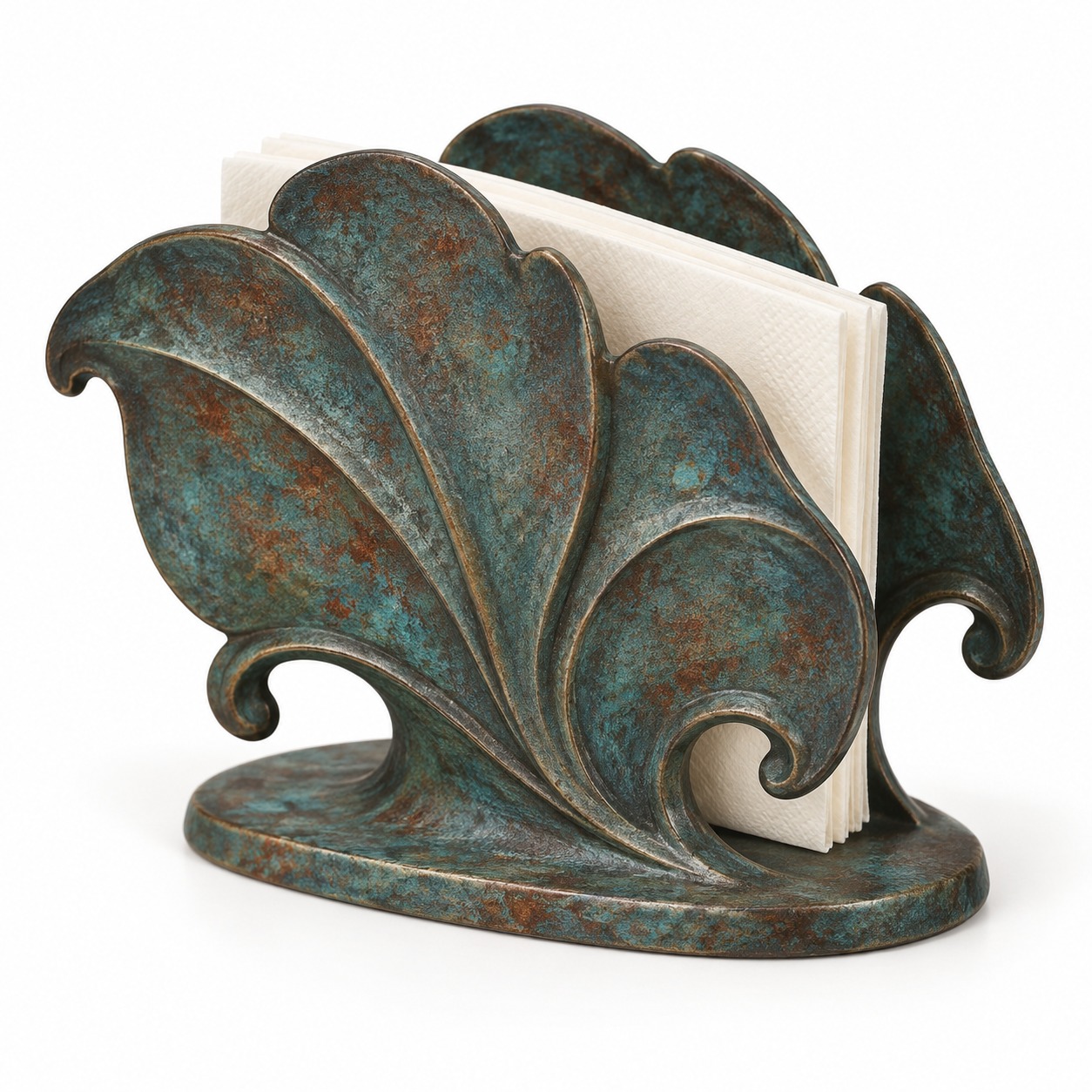 Twin Leaf Napkin Stand