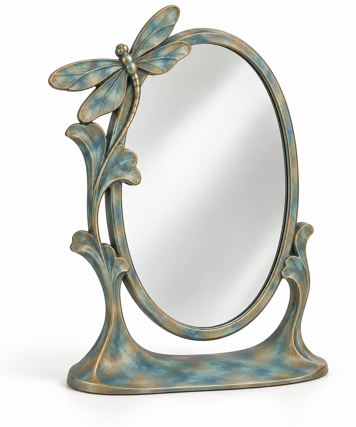 Dragonfly Oval Table Mirror