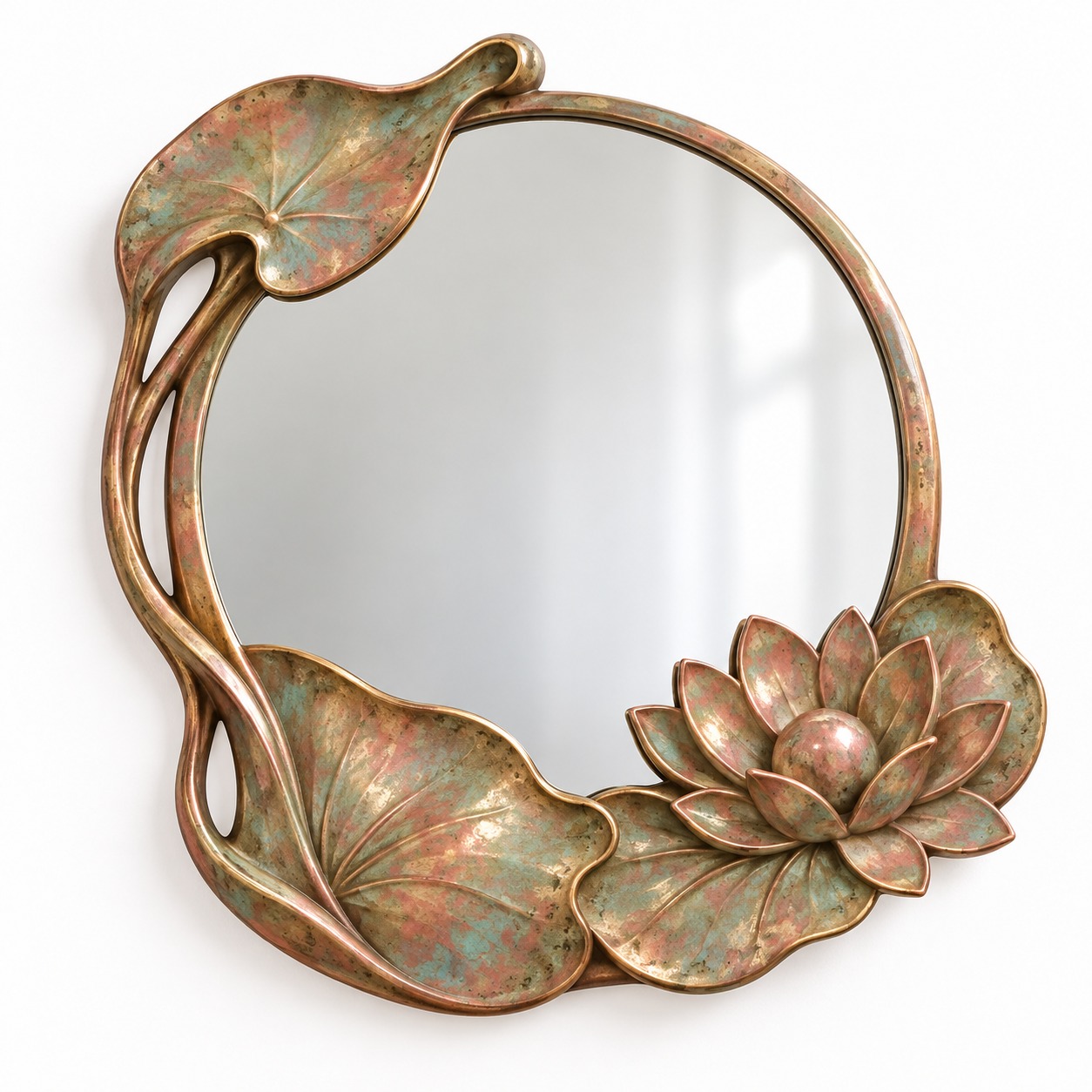 Water Lily Medallion Mirror