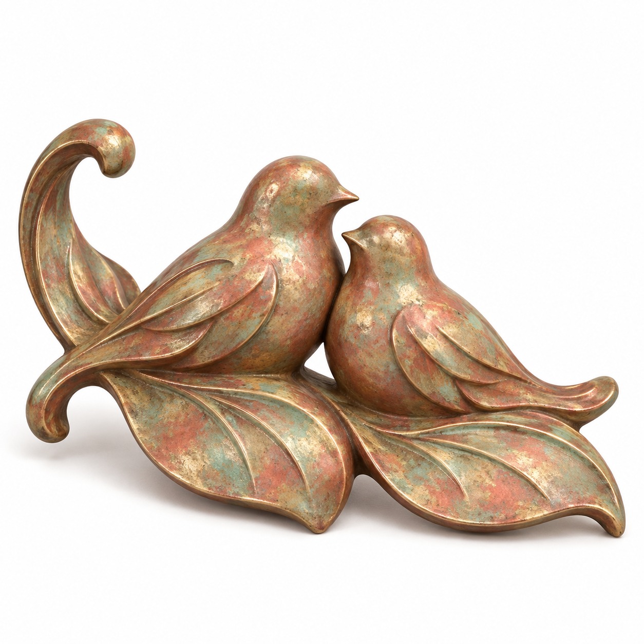 Twin Leaf Bird Pair