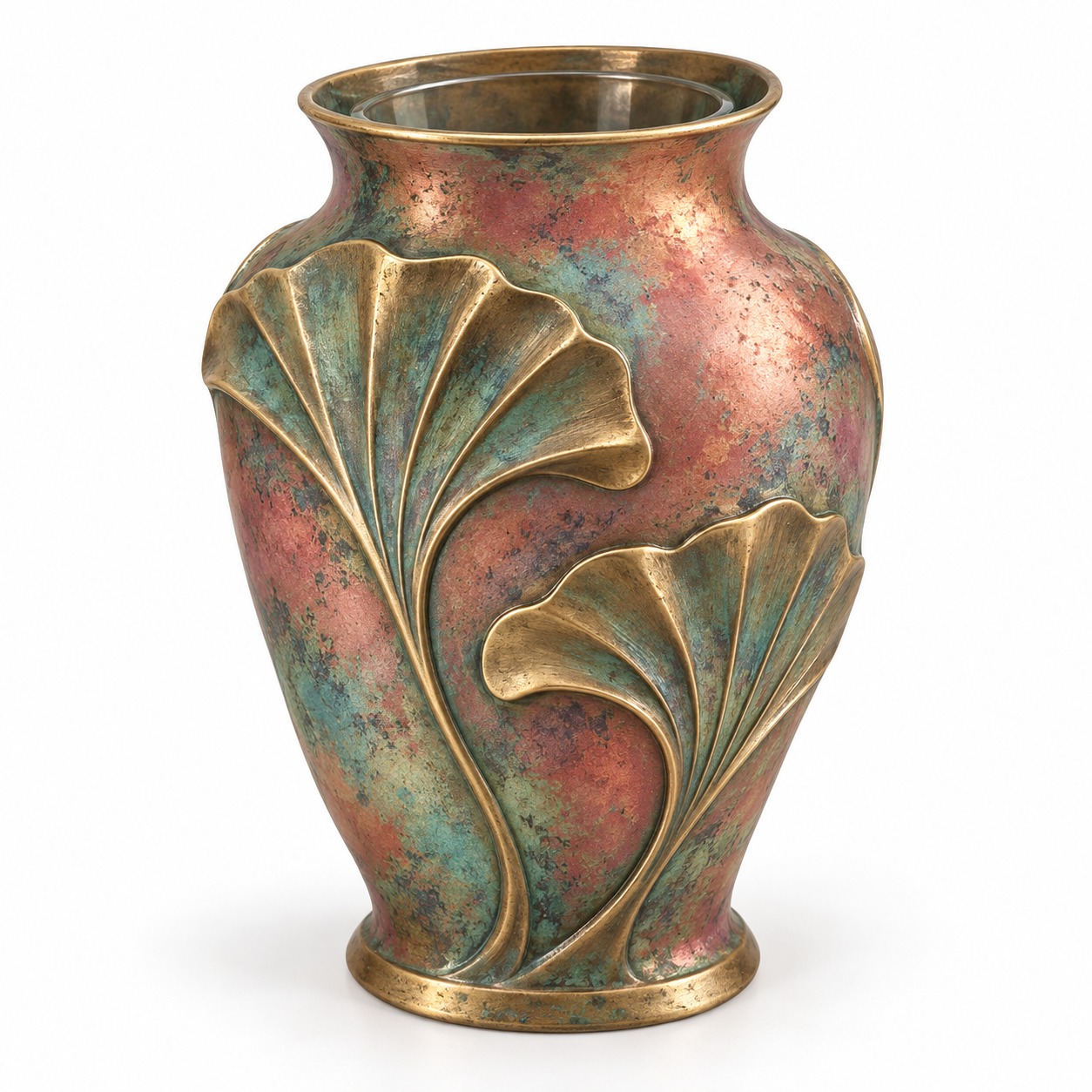 Ginkgo Copper Vase