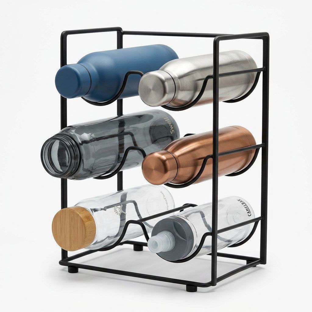 6-Bottle Counter Rack — Wire-Form, Matte Black