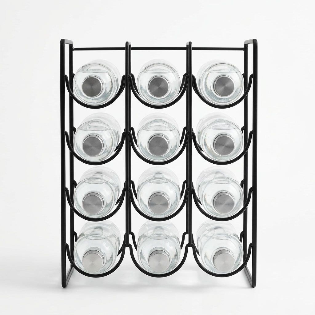 12-Bottle Counter Rack — Wire-Form, Matte Black