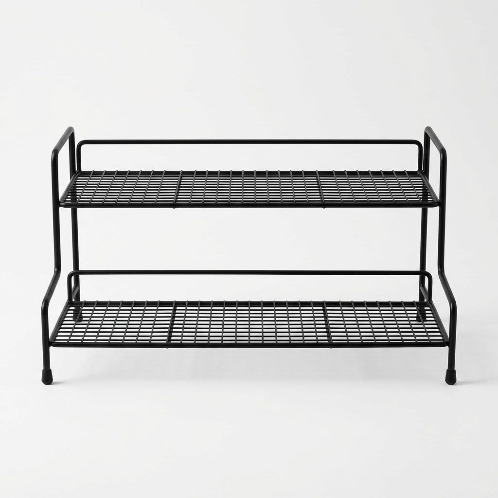 2-Tier Countertop Spice & Masala Step Rack — Powder-coated steel wire, XANVOR, Moradabad