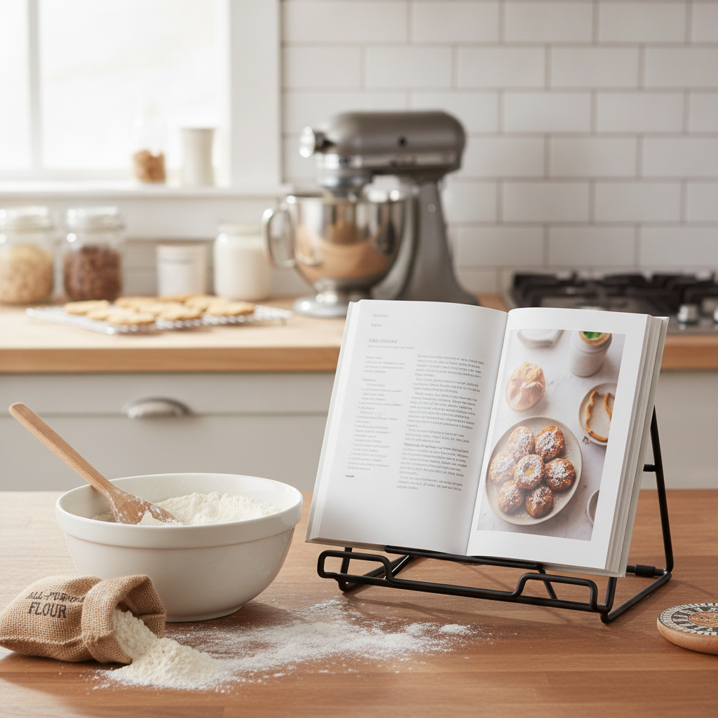 Folding Wire Cookbook & Tablet Stand