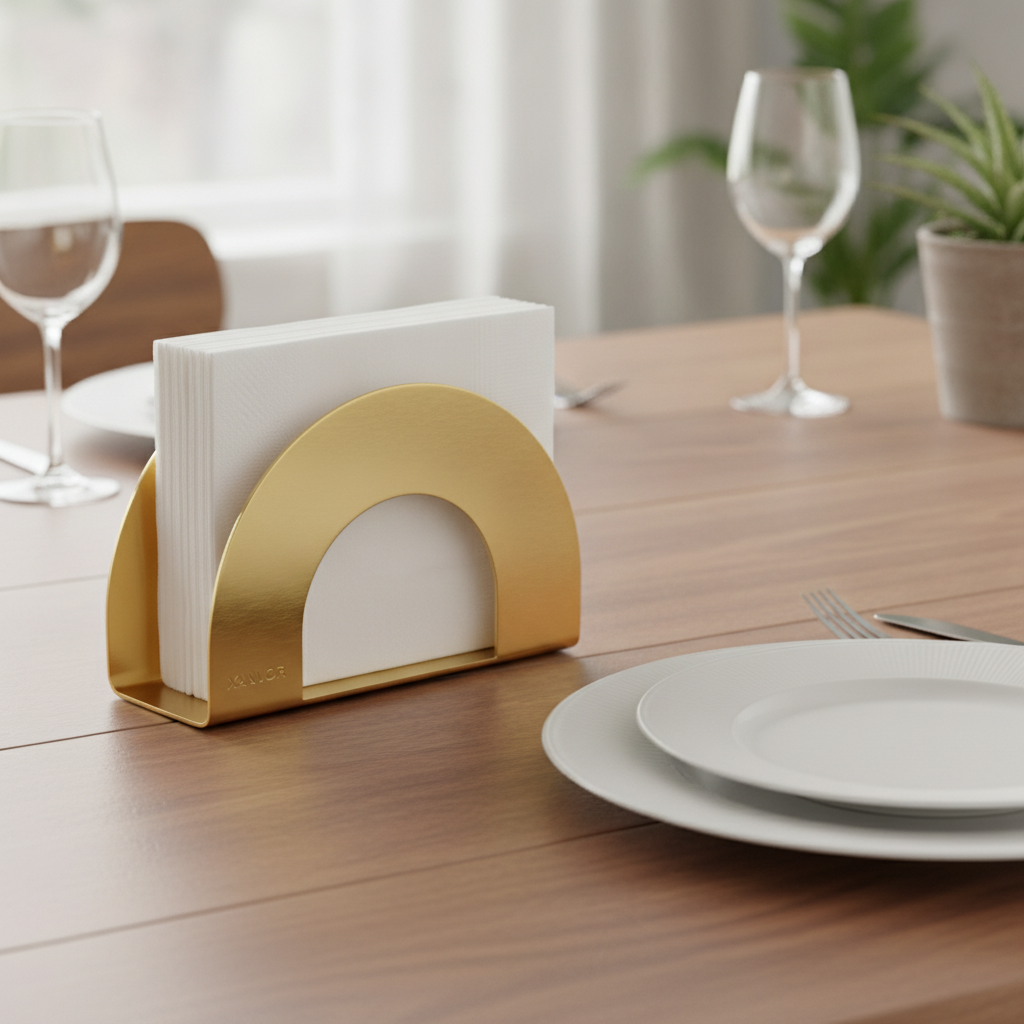Smooth U-Channel Metal Napkin Stand