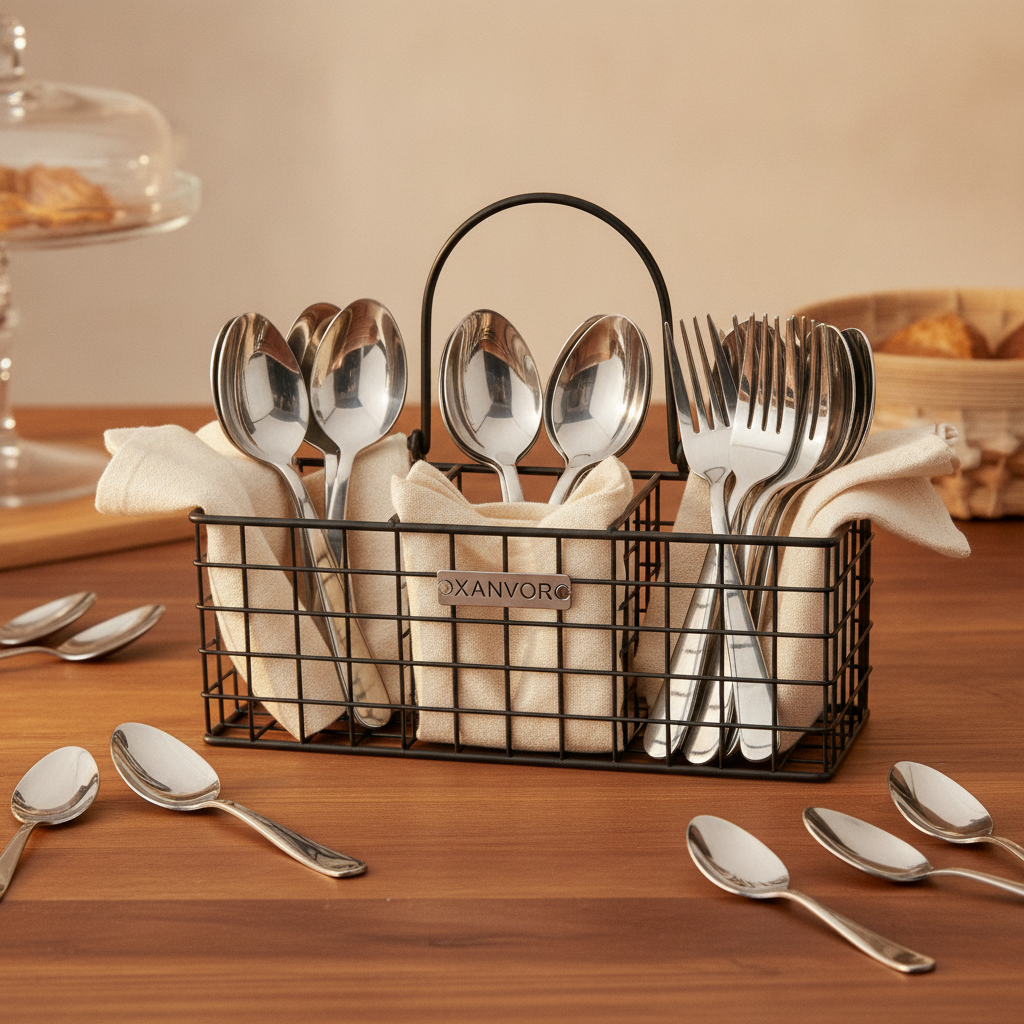 3-Compartment Buffet Cutlery Caddy