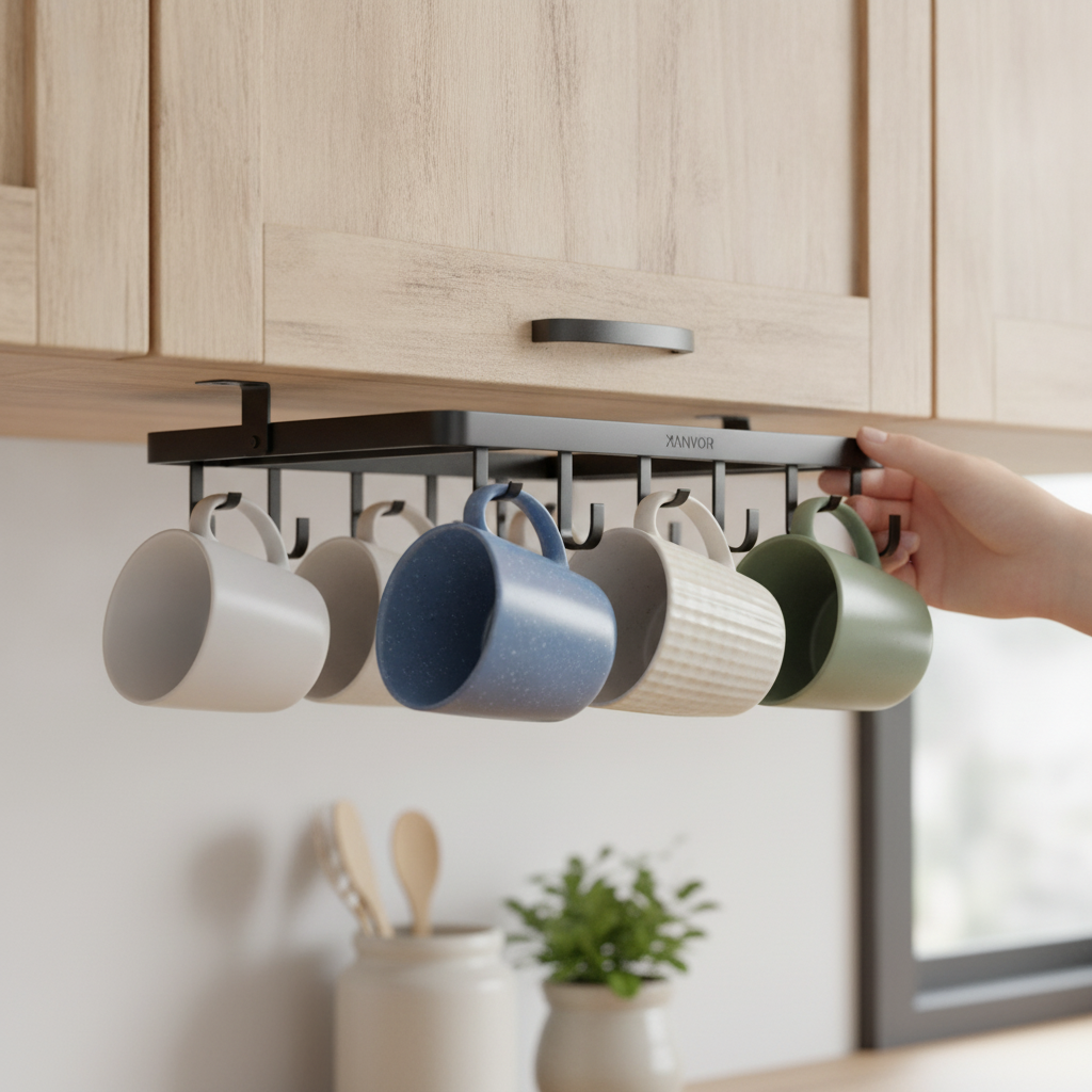 Under-Cabinet Mug Sliding Rail