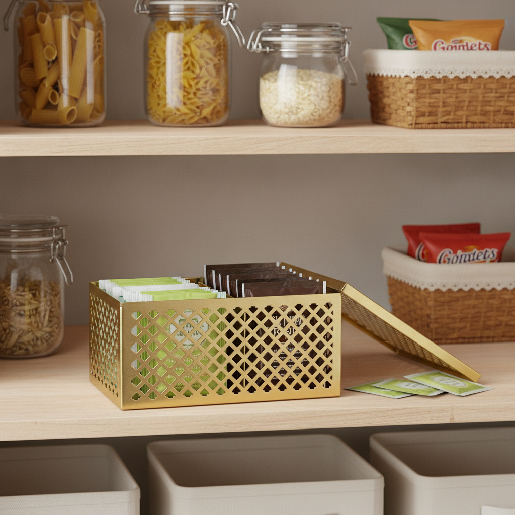 Perforated Jali Tea Bag Caddy